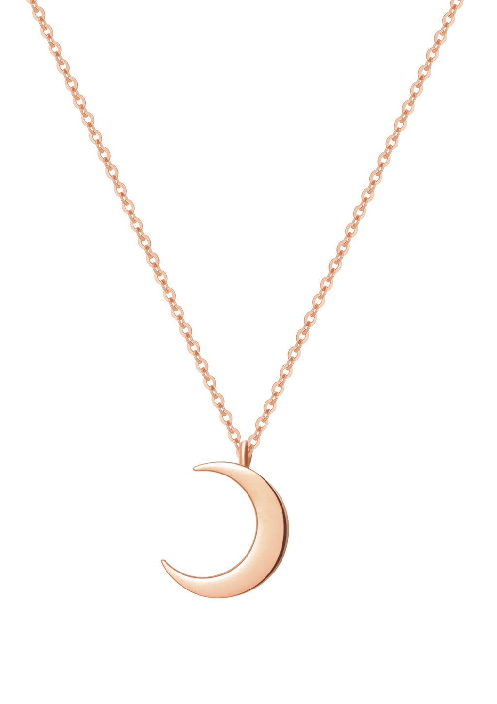 Half Moon Delicate Necklace Rose Gold
