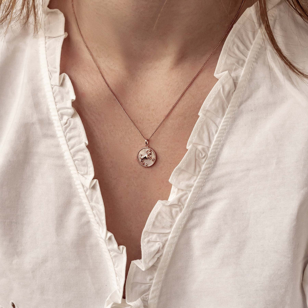 Aries Zodiac Pendant Necklace