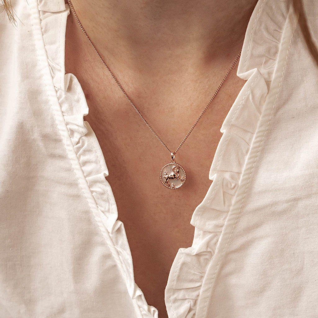 Aries Zodiac Pendant Necklace