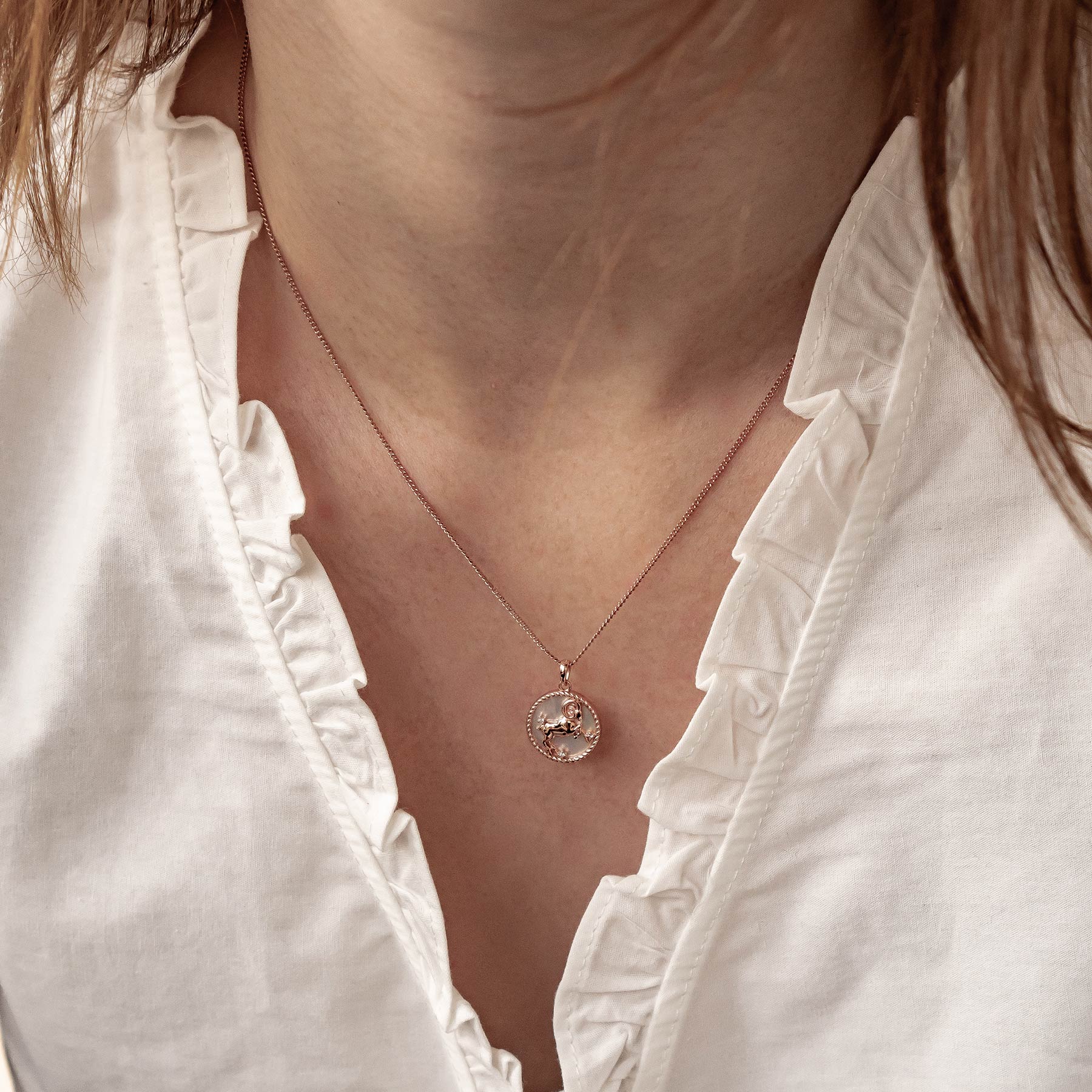 Aries Zodiac Pendant Necklace