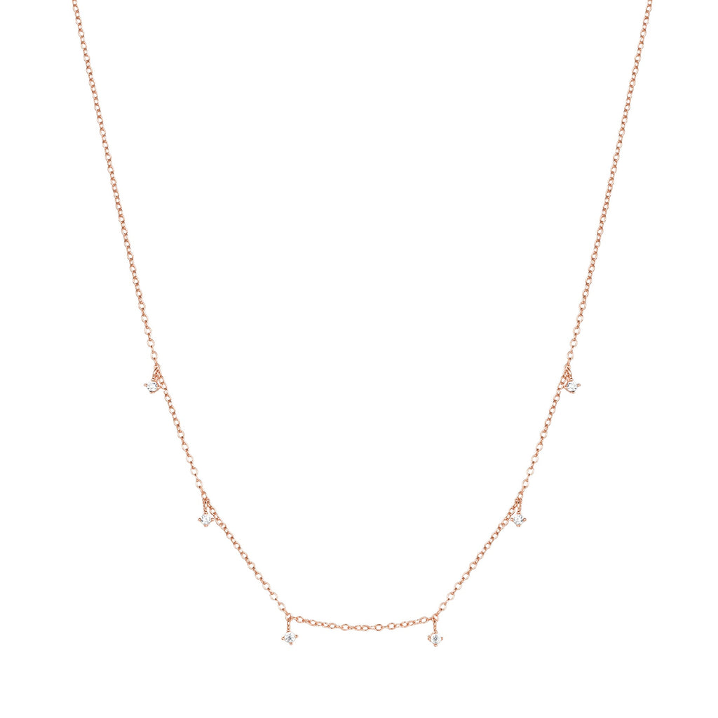 Gemstone Charm Necklace Sterling Silver