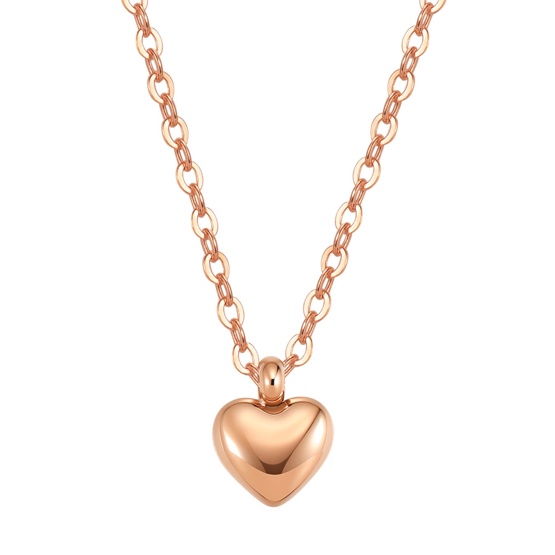 Chunky Heart Pendant Necklace Waterproof
