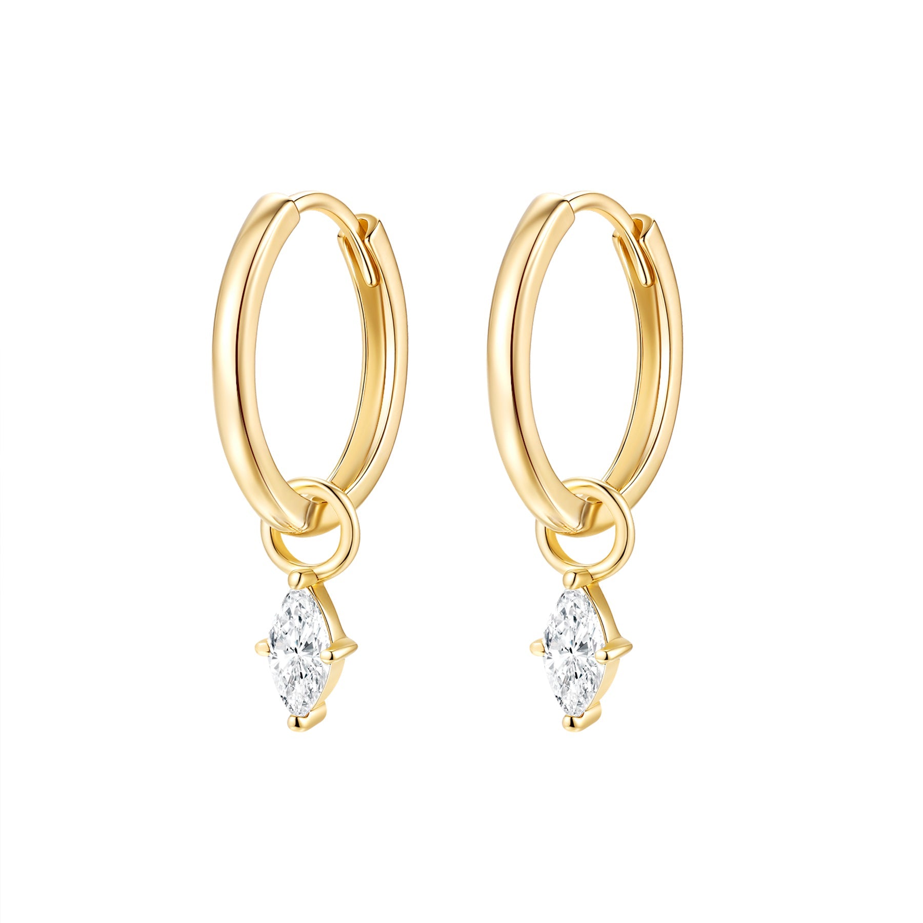 Clarity Hoop Earrings 14K Gold