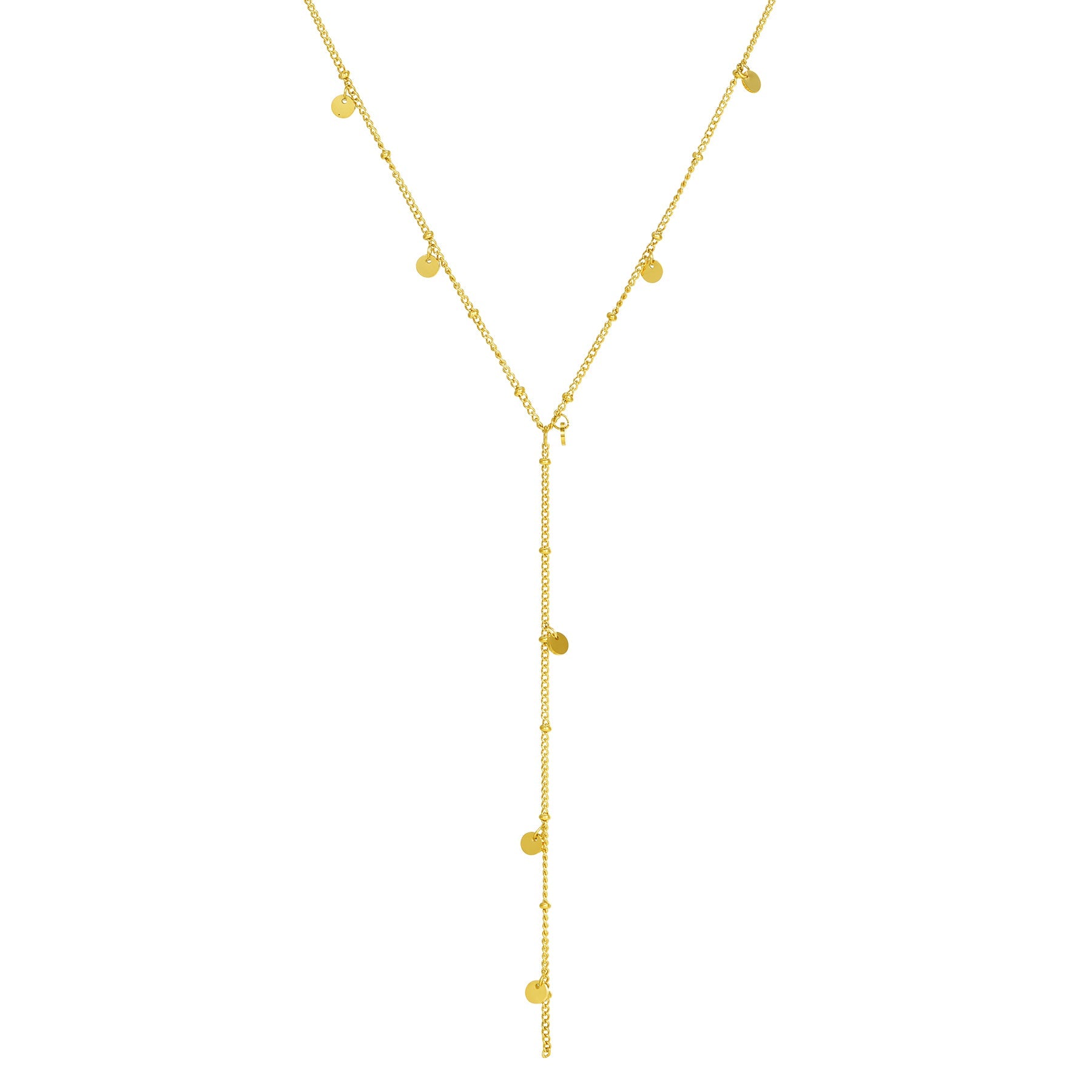 Coin Y Lariat Necklace Waterproof