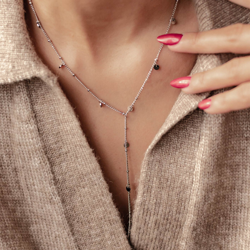 Coin Y Lariat Necklace Waterproof