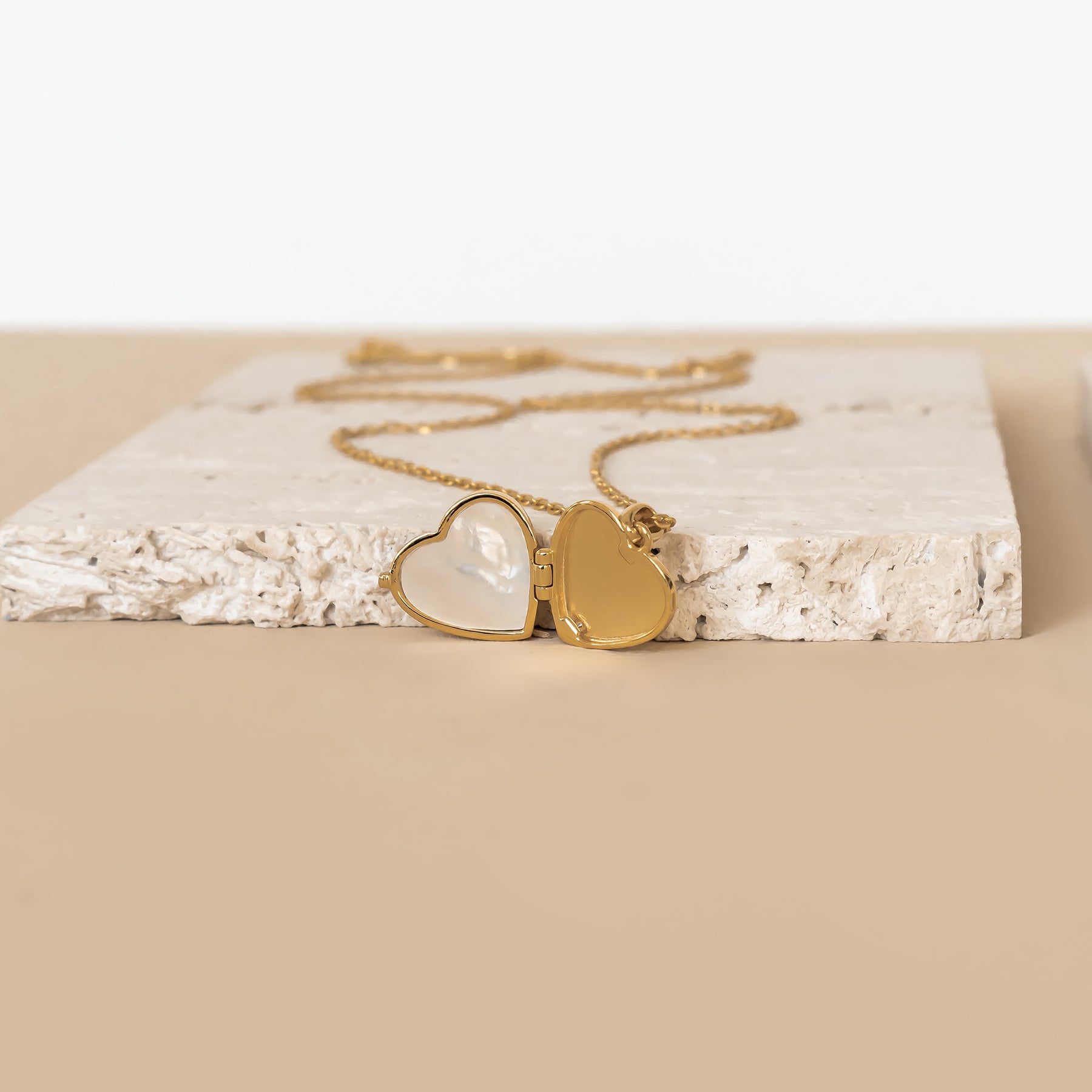 Cupid Heart Locket Necklace Sterling Silver