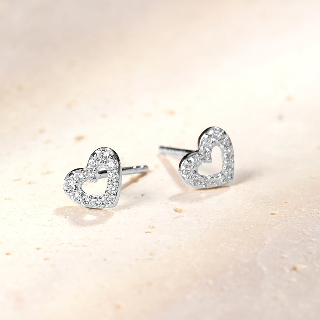 Amore Stud Earrings 14K Gold