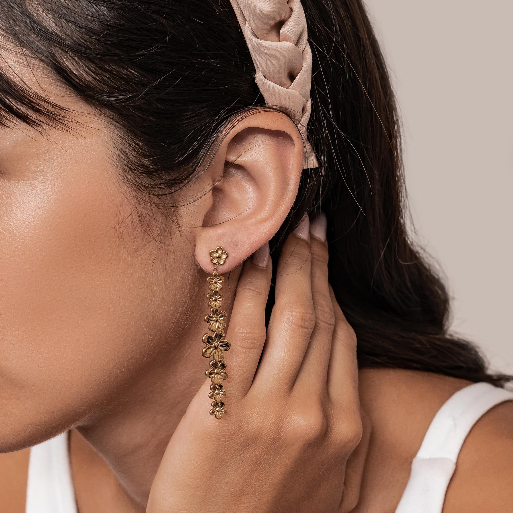 Daisy Cascade Drop Earrings Waterproof