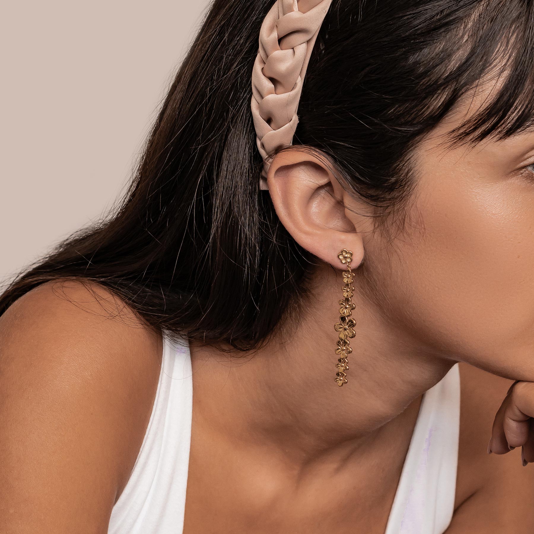 Daisy Cascade Drop Earrings Waterproof