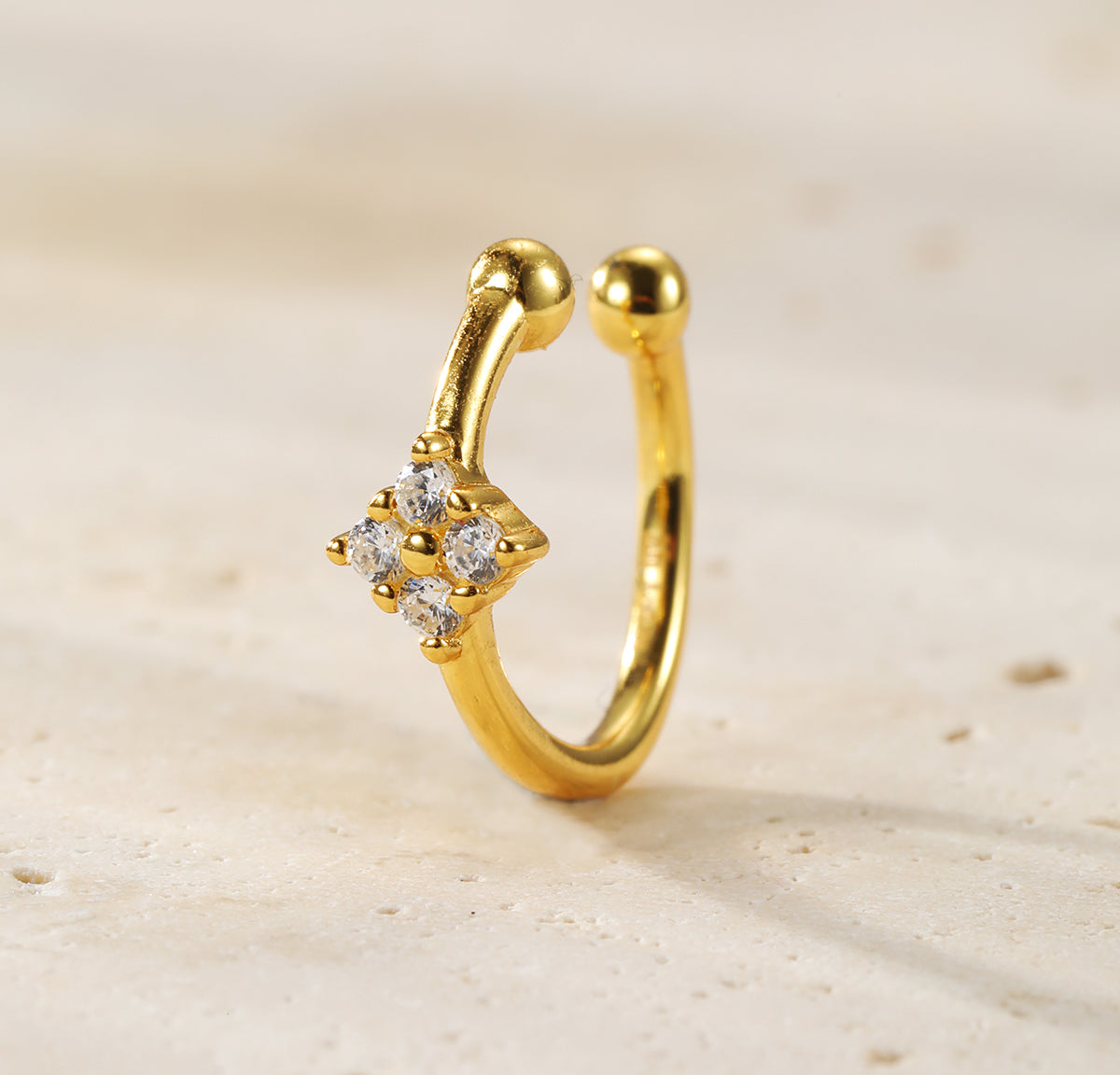 Daisy Ear Cuff Sterling Silver