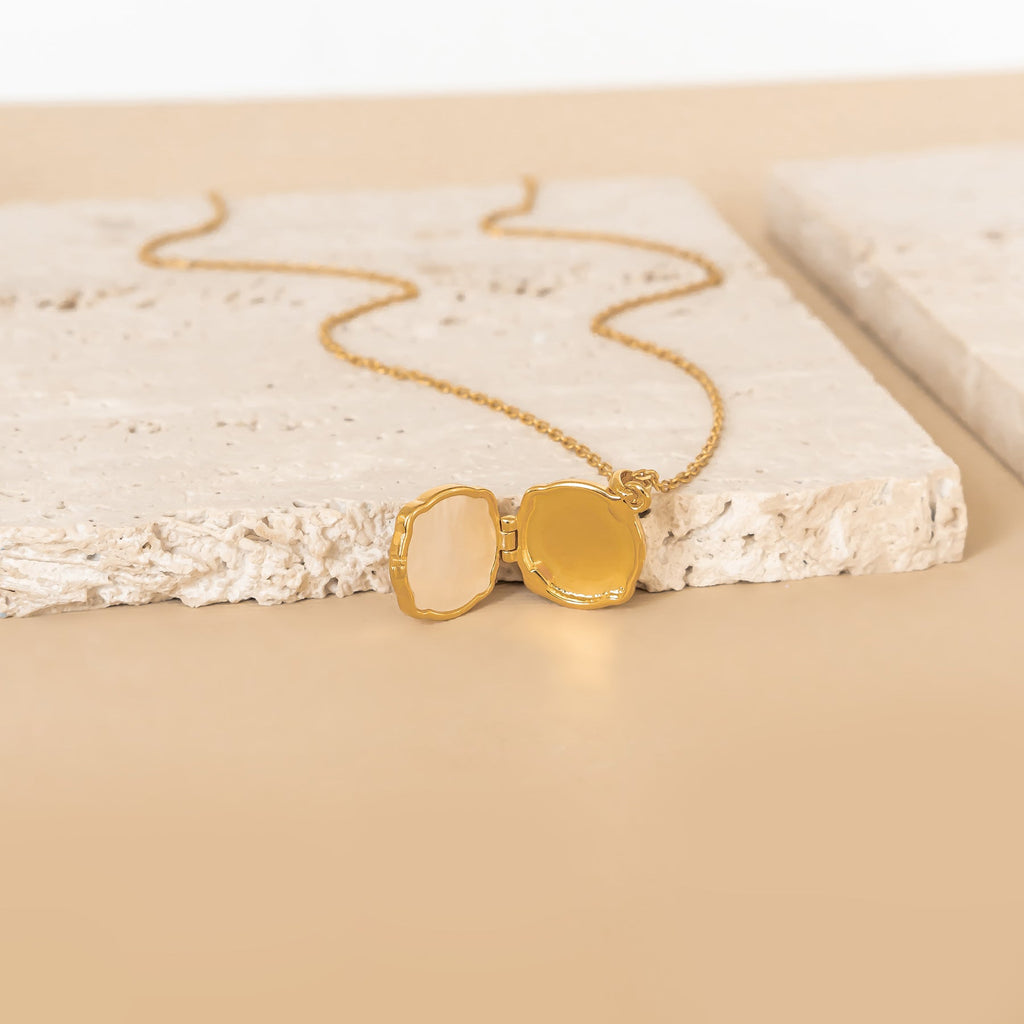 Dove & Olive Branch Locket Necklace Sterling Silver