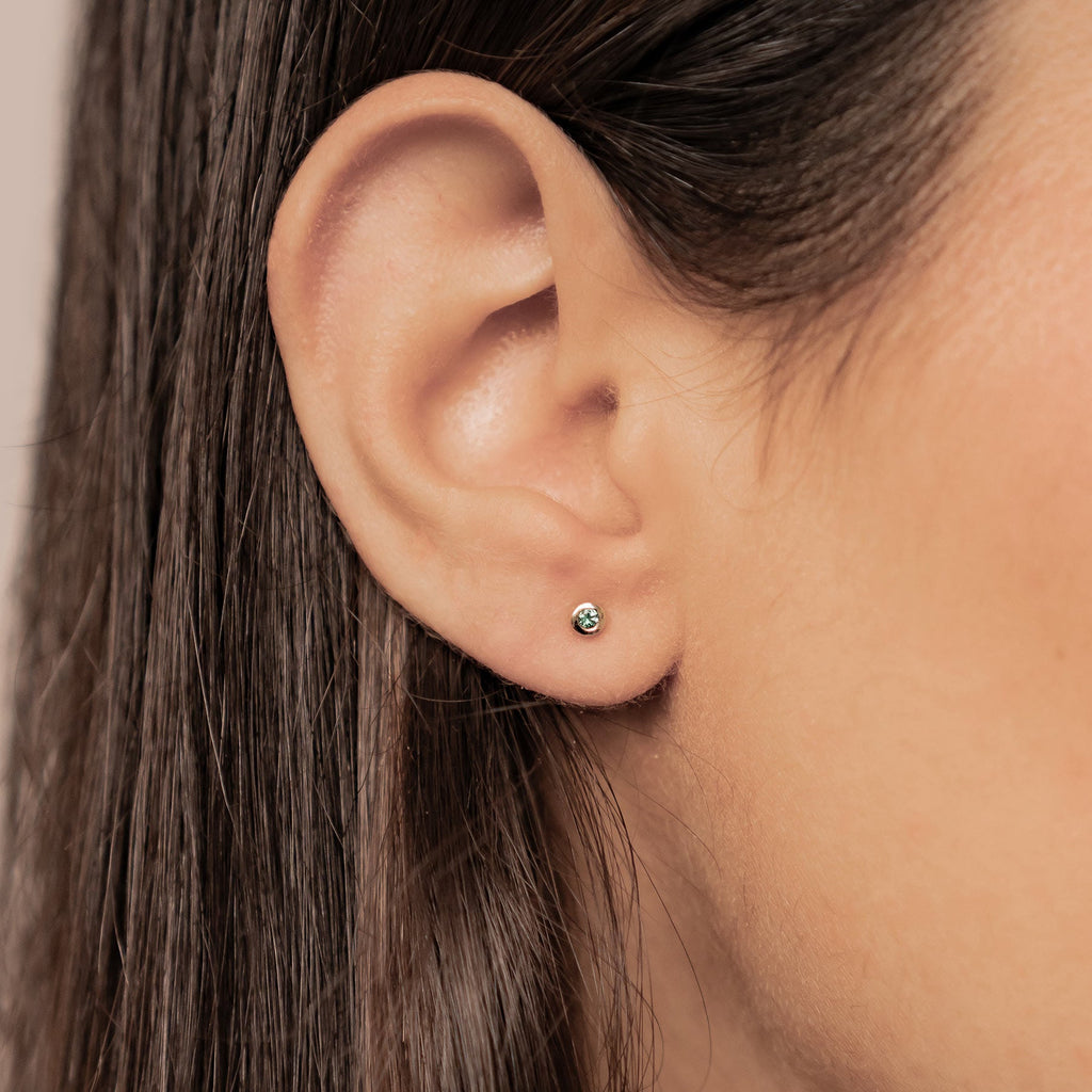 Evergreen Soul 14K Gold Emerald Stud Earrings