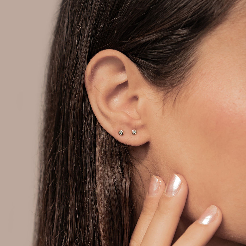 Evergreen Soul 14K Gold Emerald Stud Earrings