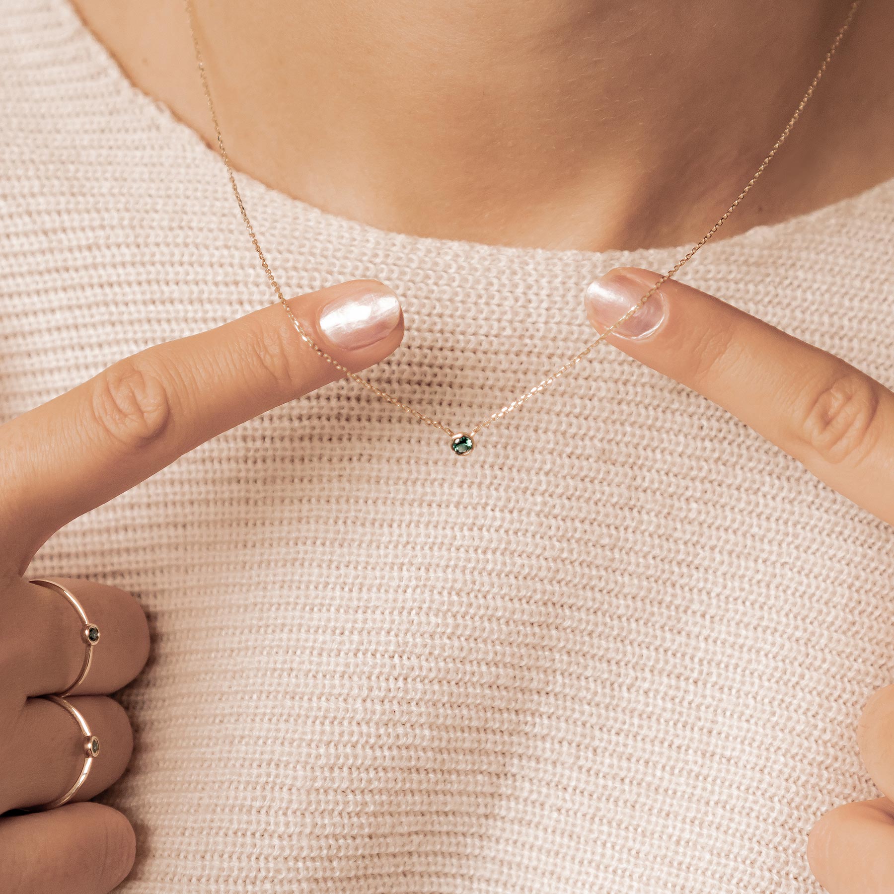 Evergreen Soul 14K Gold Emerald Necklace