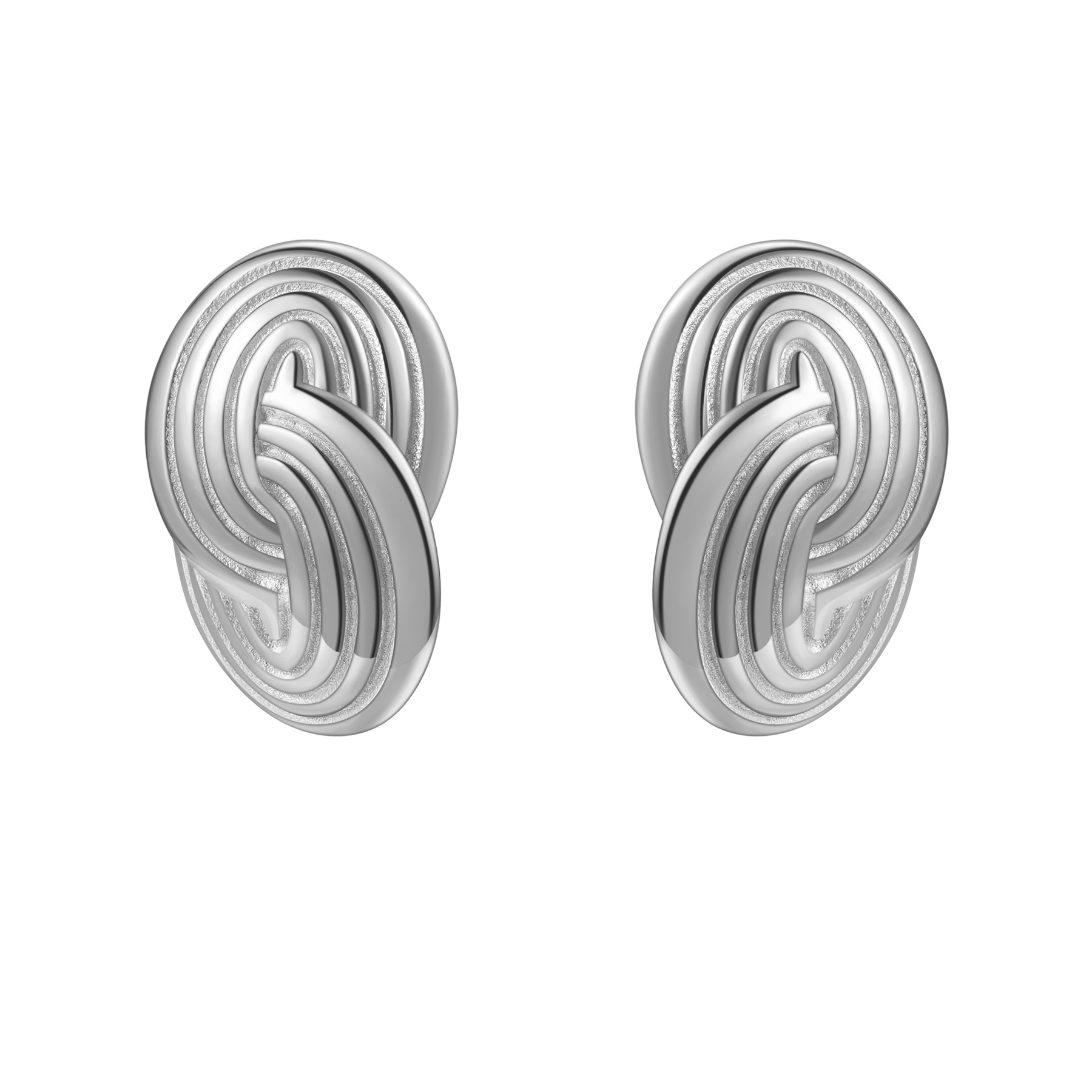 Interlocking Circles Oversized Stud Earrings Waterproof
