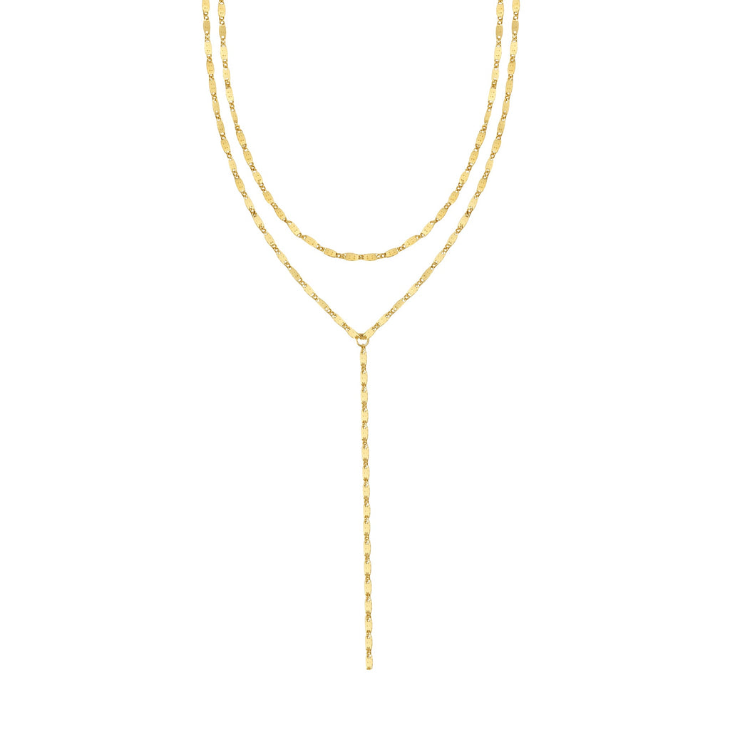 Layered Y Chain Necklace Waterproof
