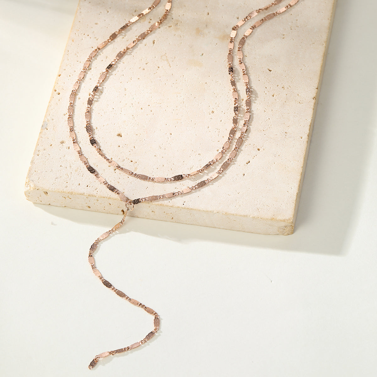 Layered Y Chain Necklace Waterproof