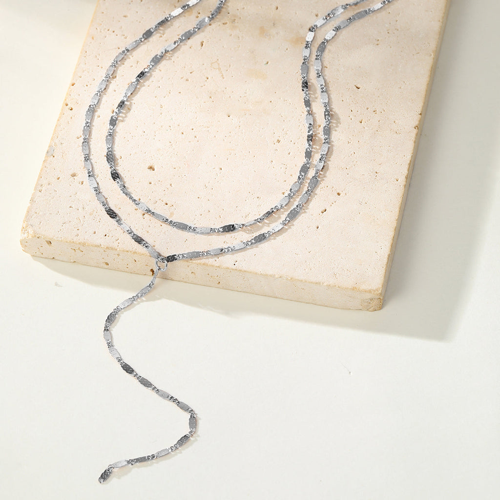 Layered Y Chain Necklace Waterproof