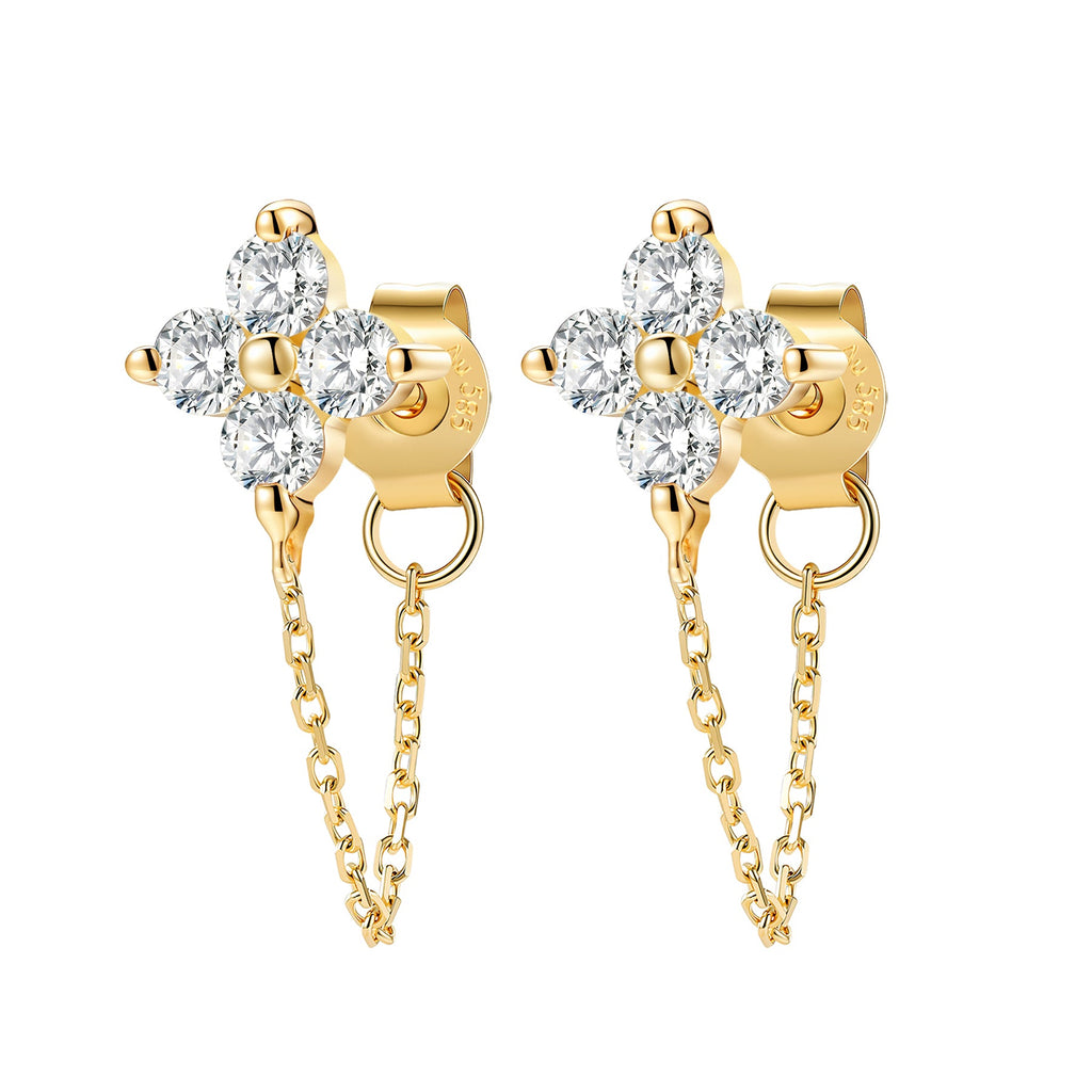 Luck Chain Earrings 14K Gold