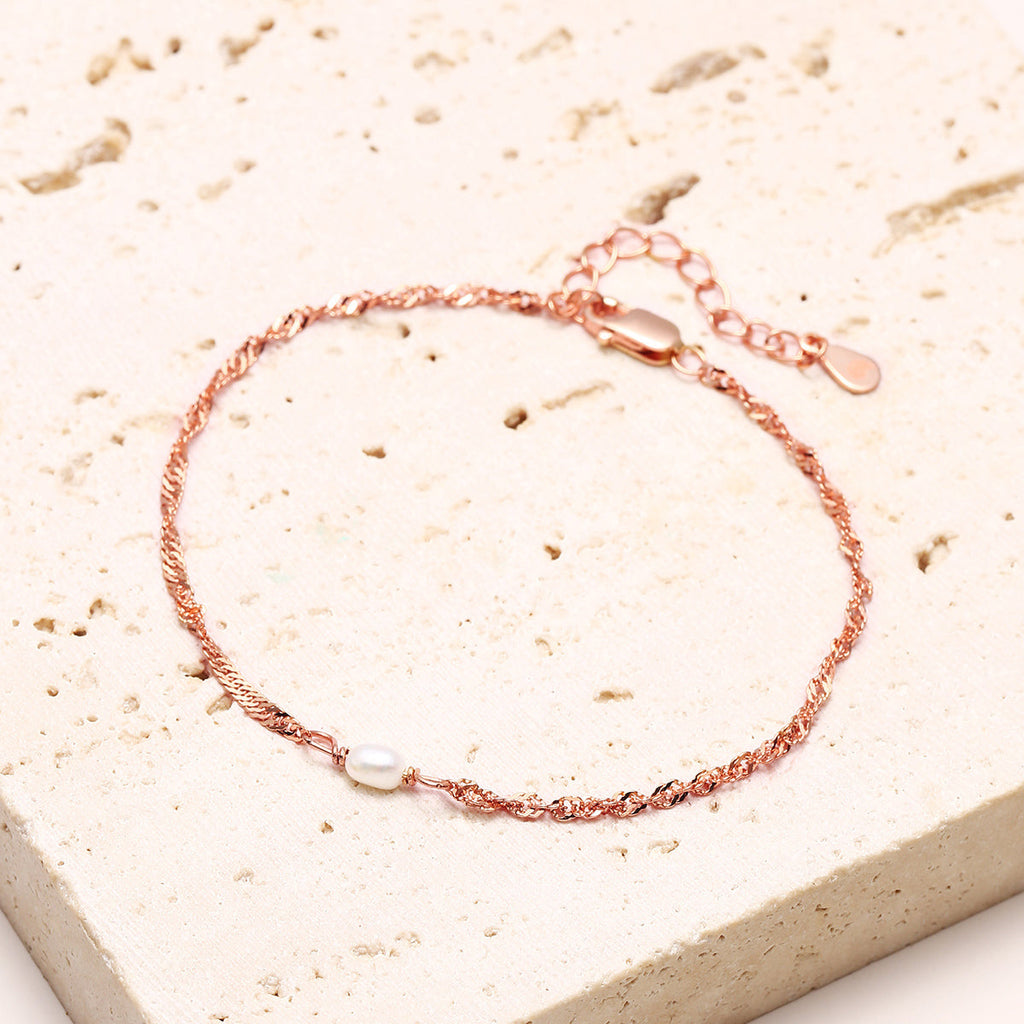 Pearl Bracelet Sterling Silver Gold