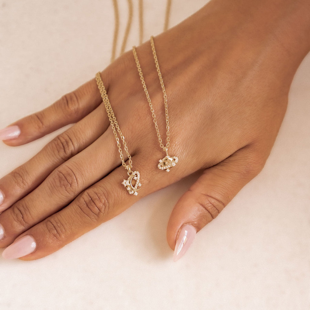 Planet Pendant Necklace Sterling Silver