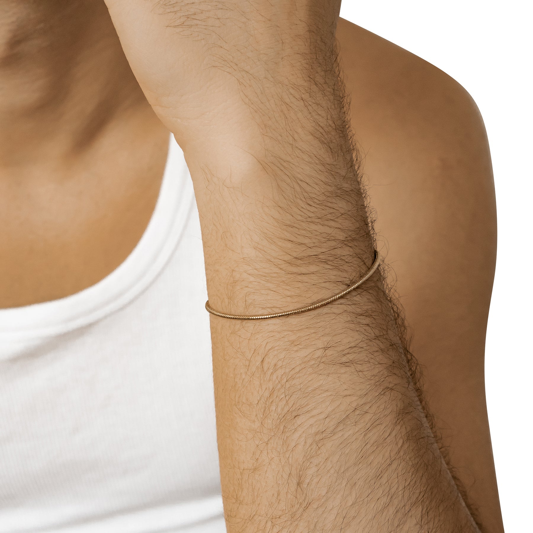 Round Snake Chain Bracelet Gold