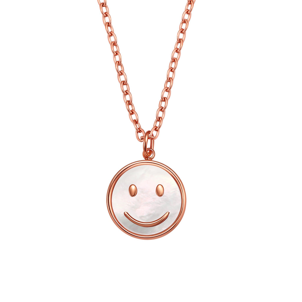 Shell Smiley Pendant Necklace Waterproof