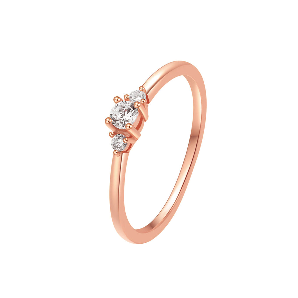 Slim Trio Ring Sterling Silver Gold