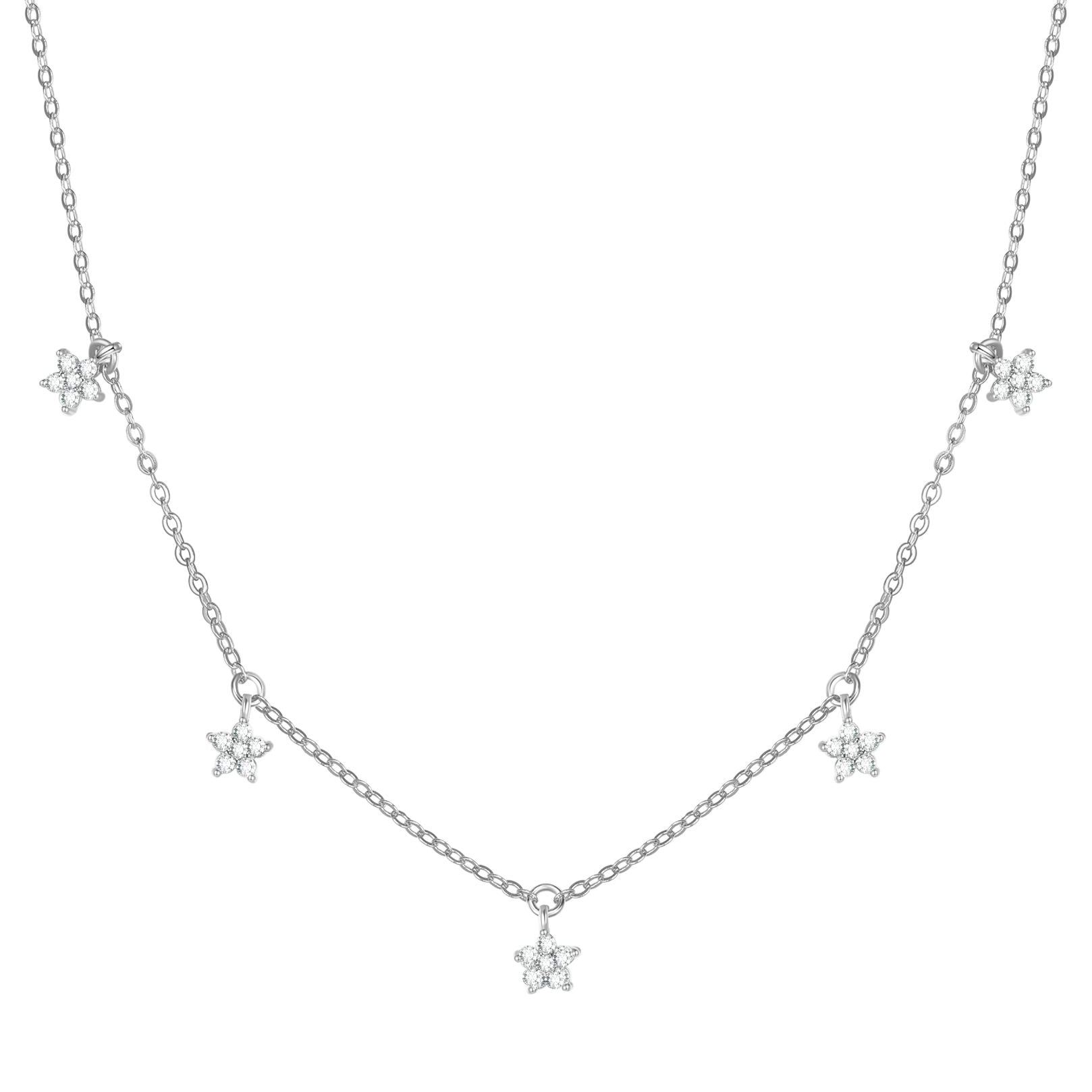 Bloom Charm Necklace Sterling Silver