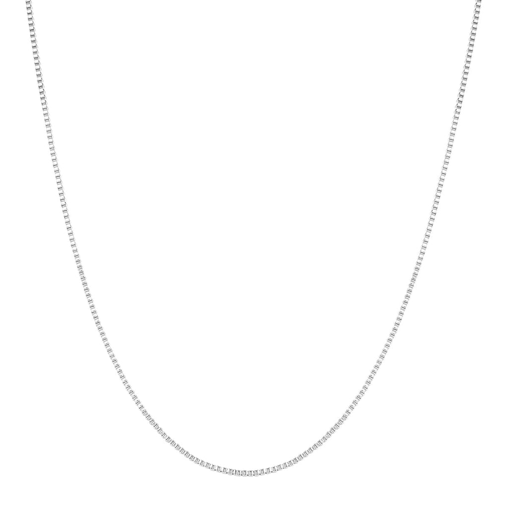 Box Chain Link Necklace Silver