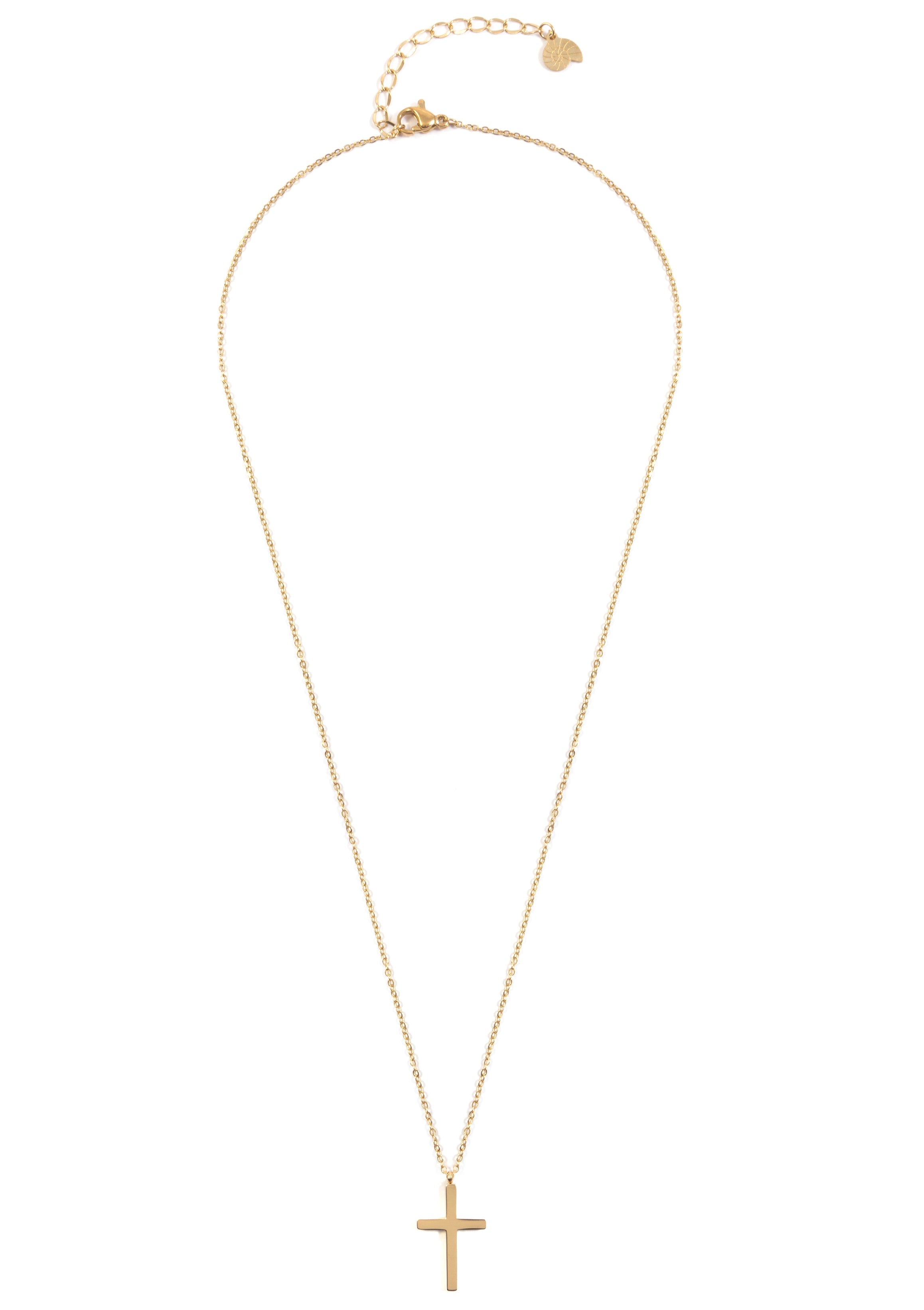 Cross Pendant Necklace Gold