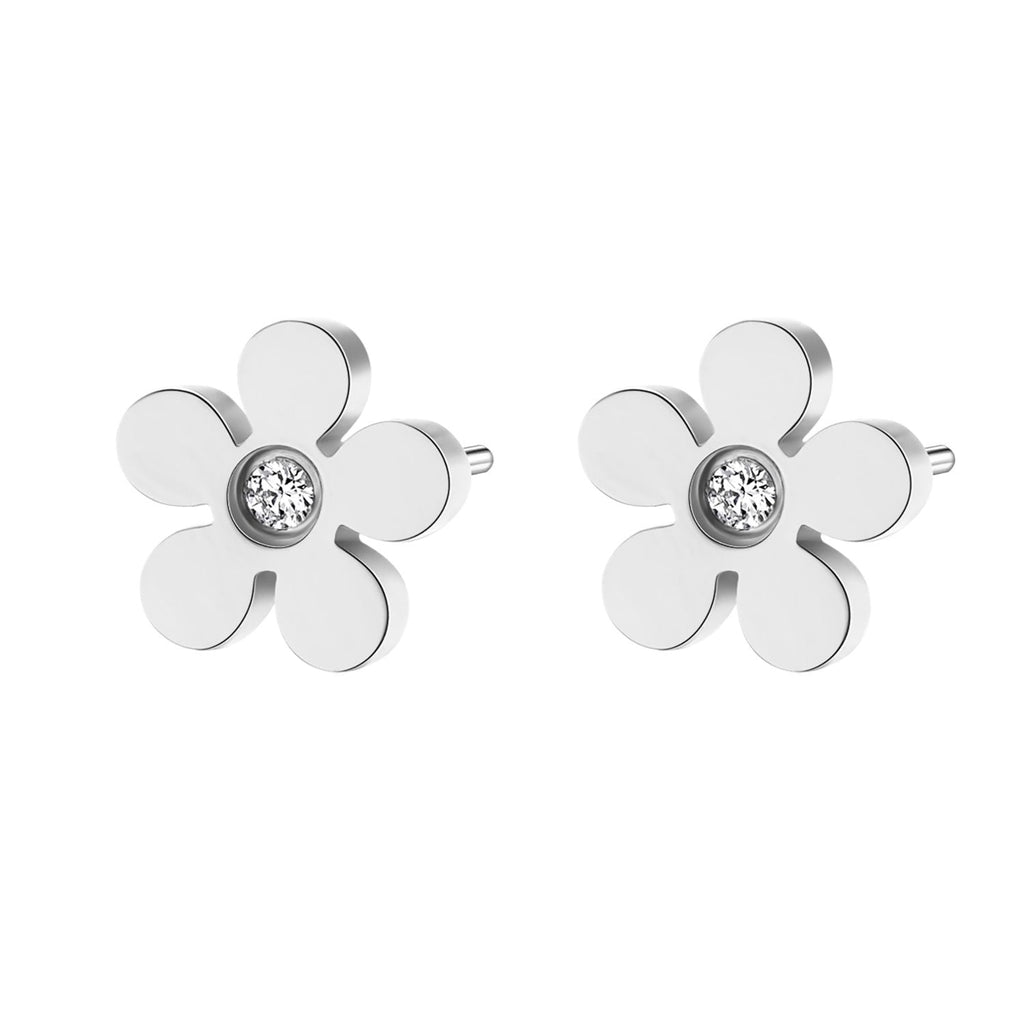 Forget-Me-Not Stud Earrings Silver
