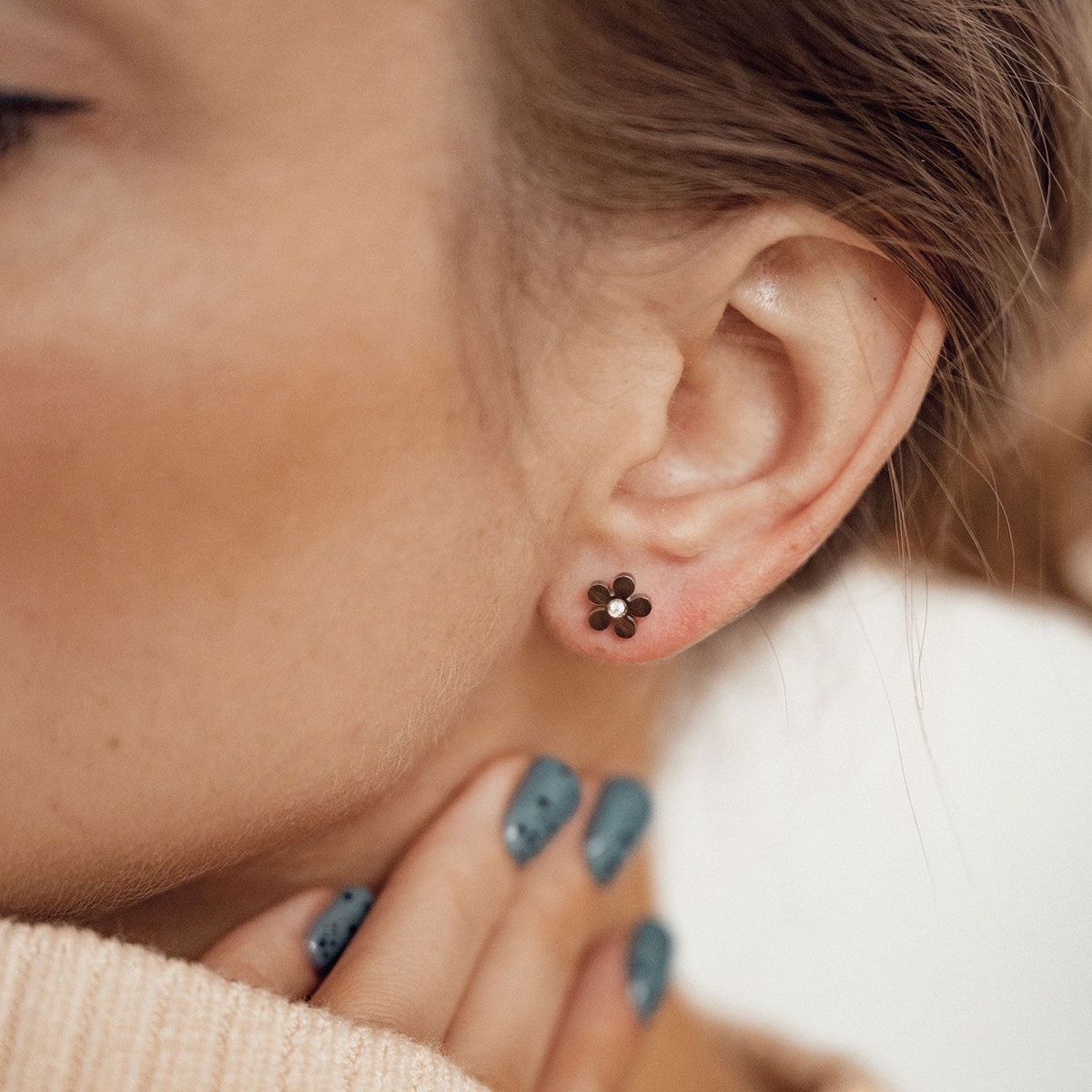 Forget-Me-Not Stud Earrings Silver