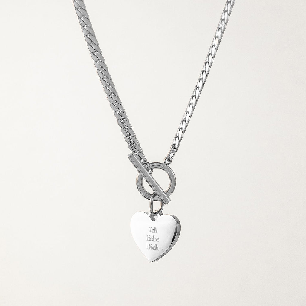I Love You T-Bar Necklace