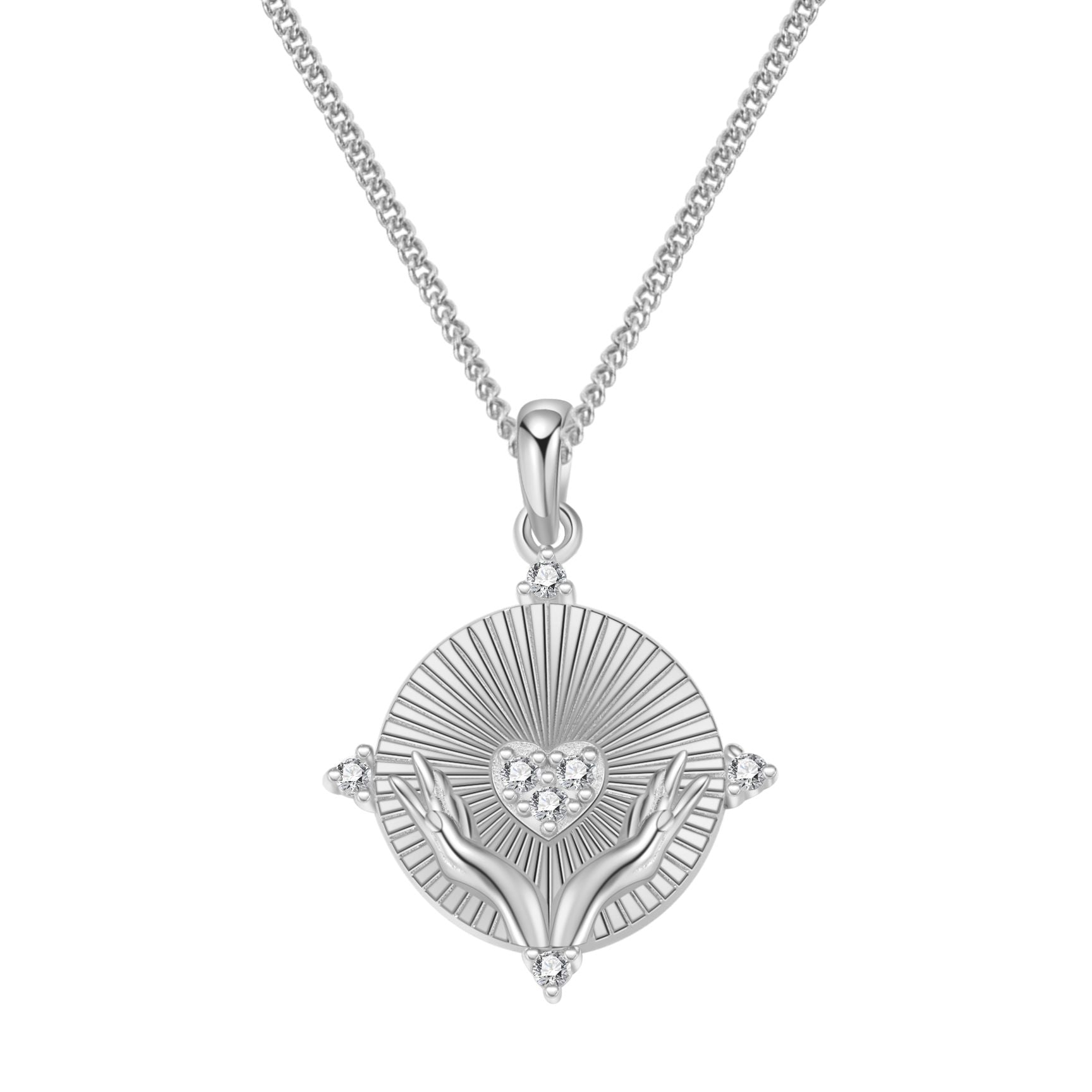 Love Pendant Necklace Sterling Silver