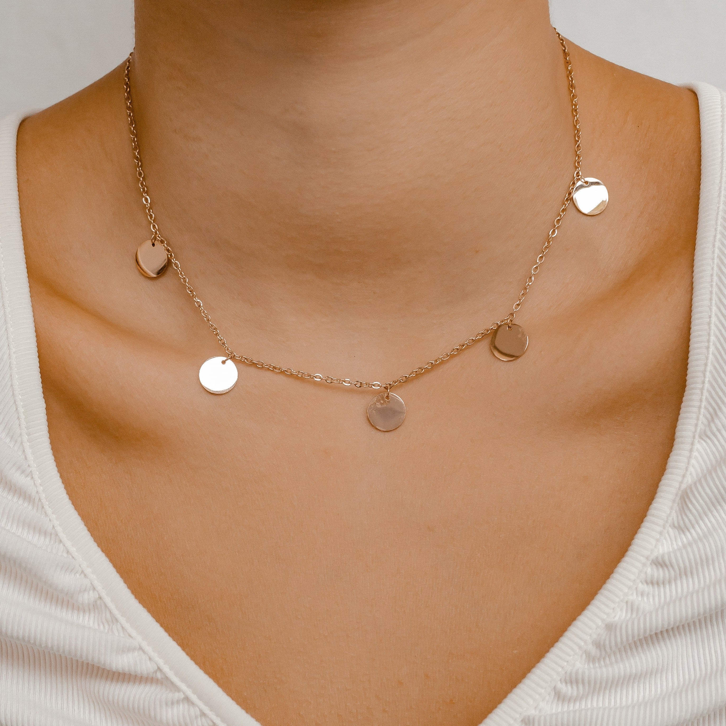 Happiness Circle Necklace Rose Gold