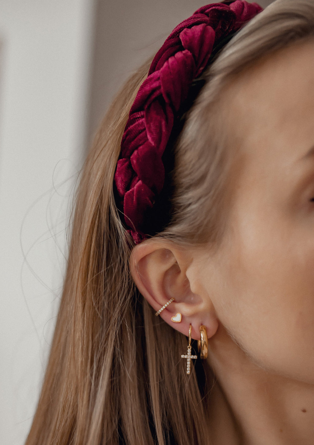 Small Round Hoop Earrings Gold