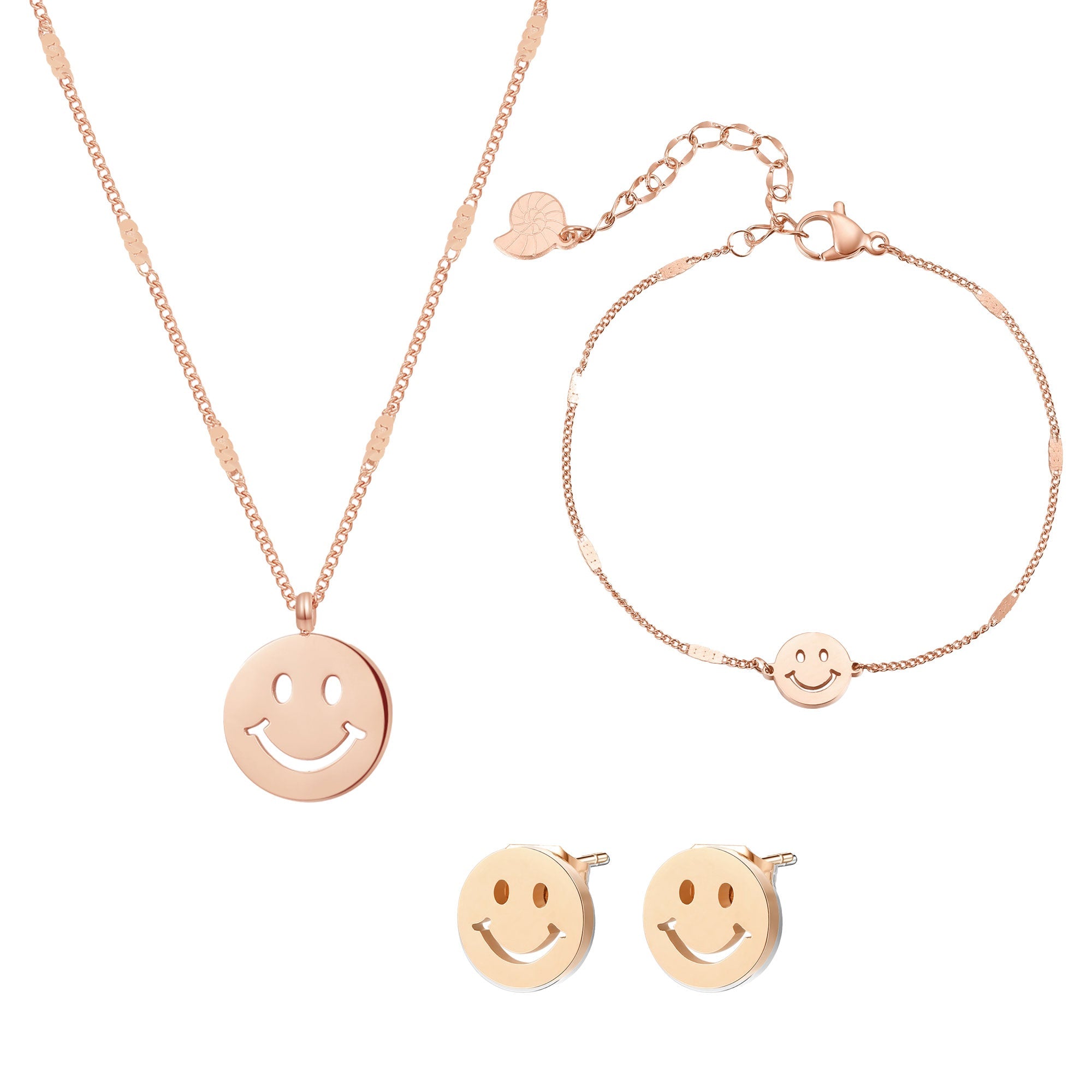 Smiley Set in Rose Gold