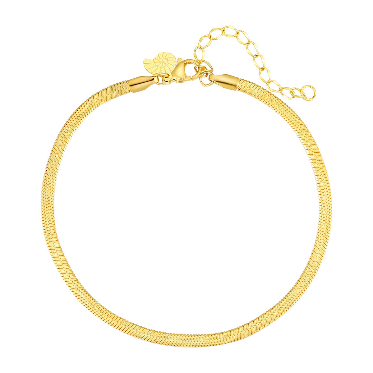 Snake Chain Anklet Gold