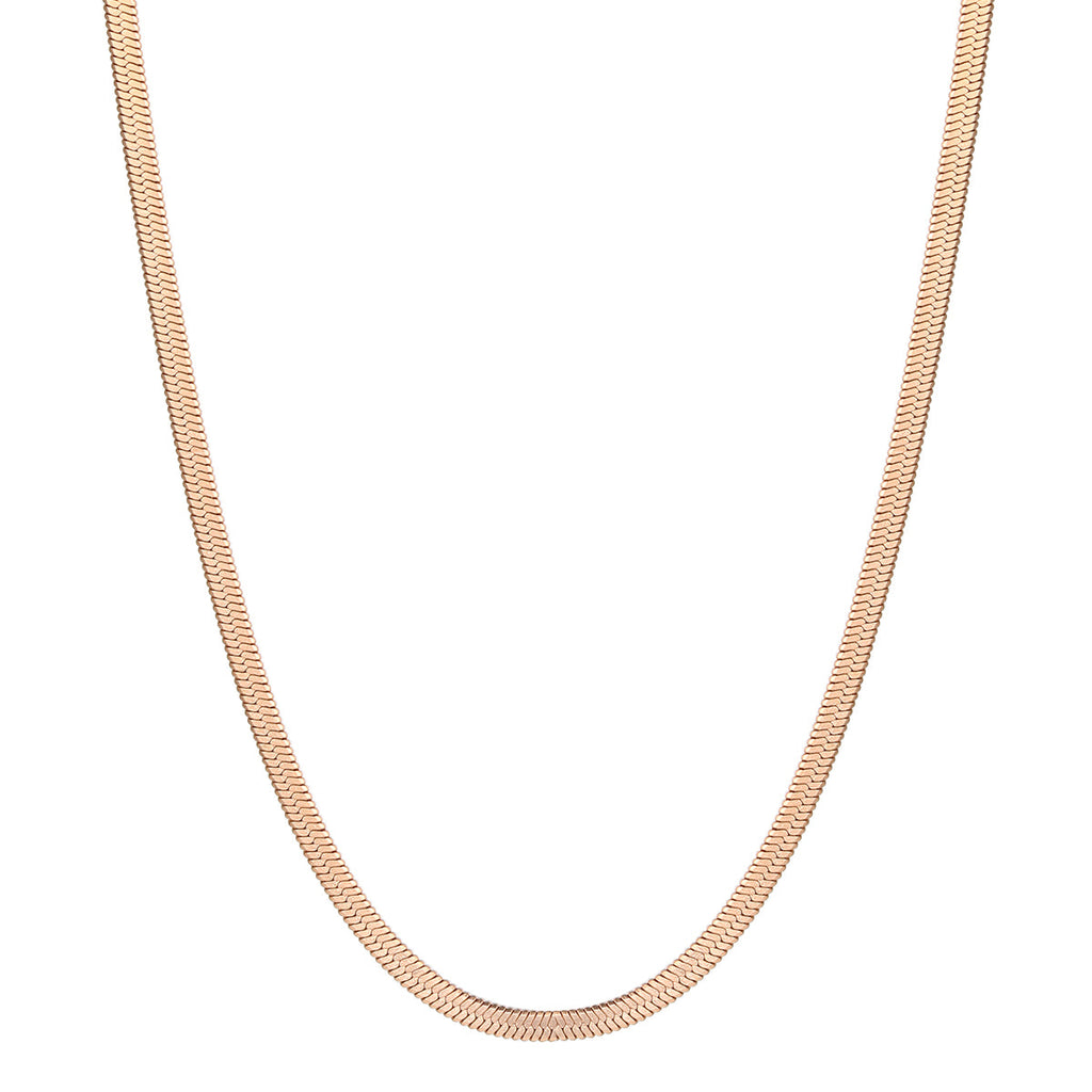 Snake Chain Necklace Rose Gold