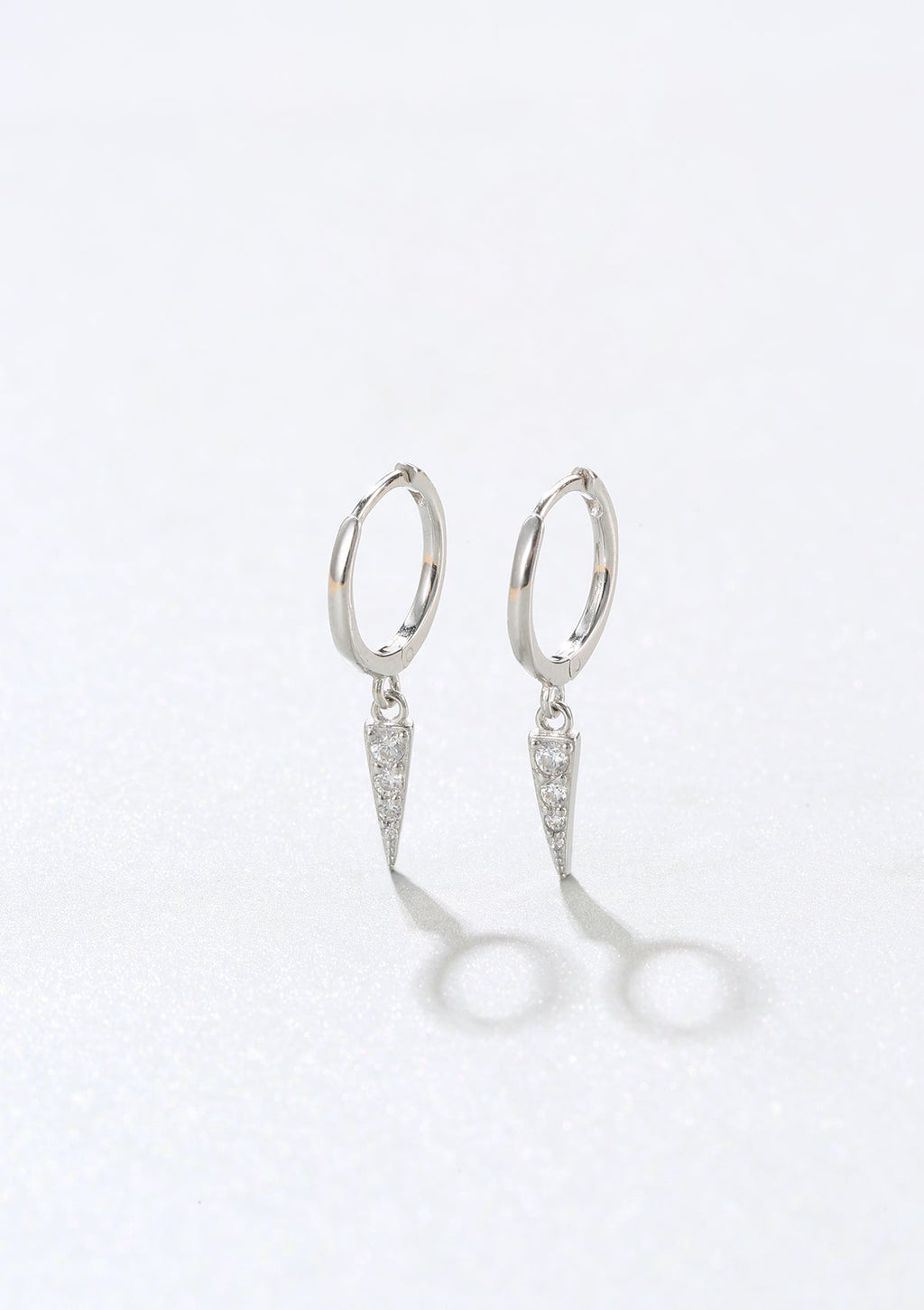 Spike Huggie Earrings Sterling Silver
