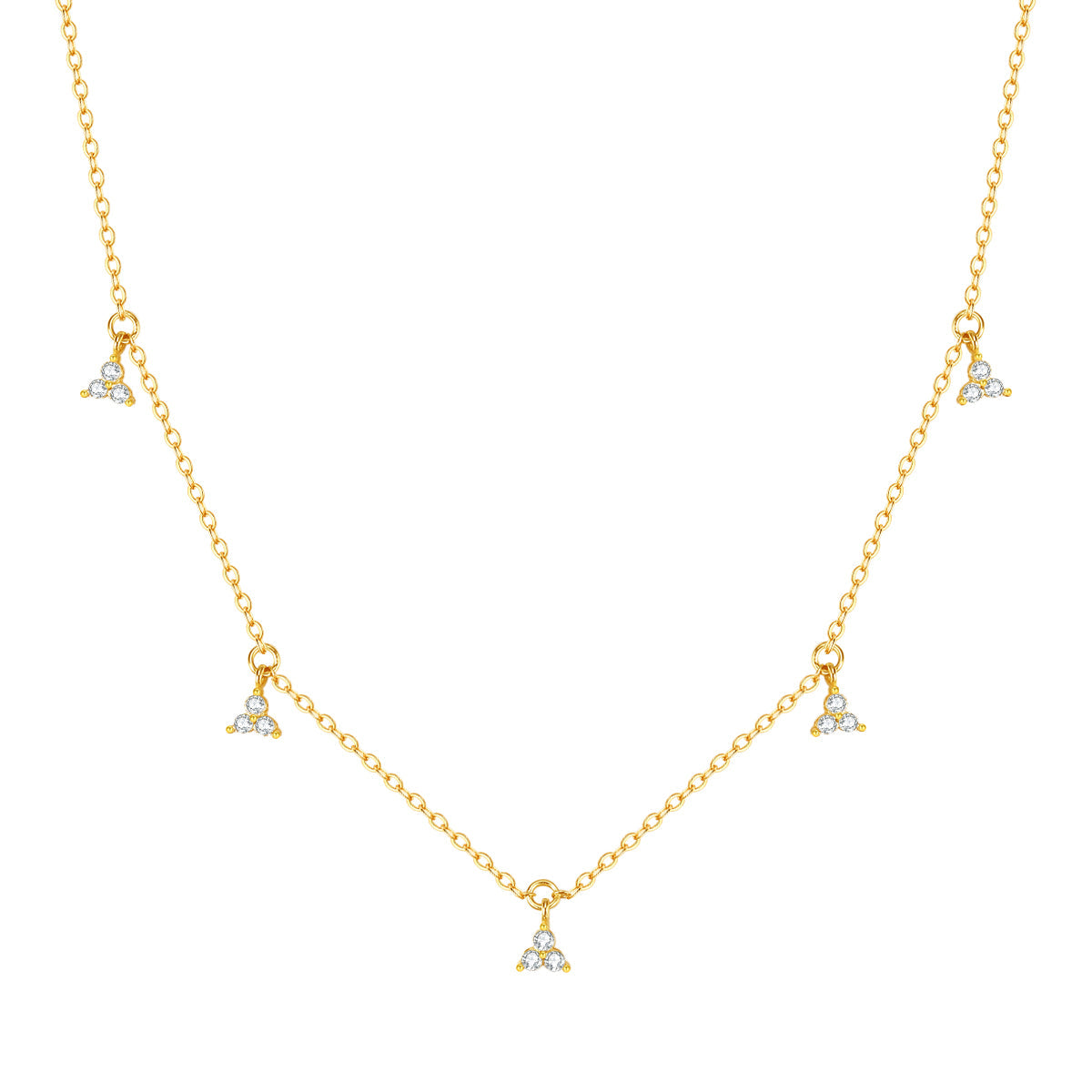 Trinity Charm Necklace Sterling Silver